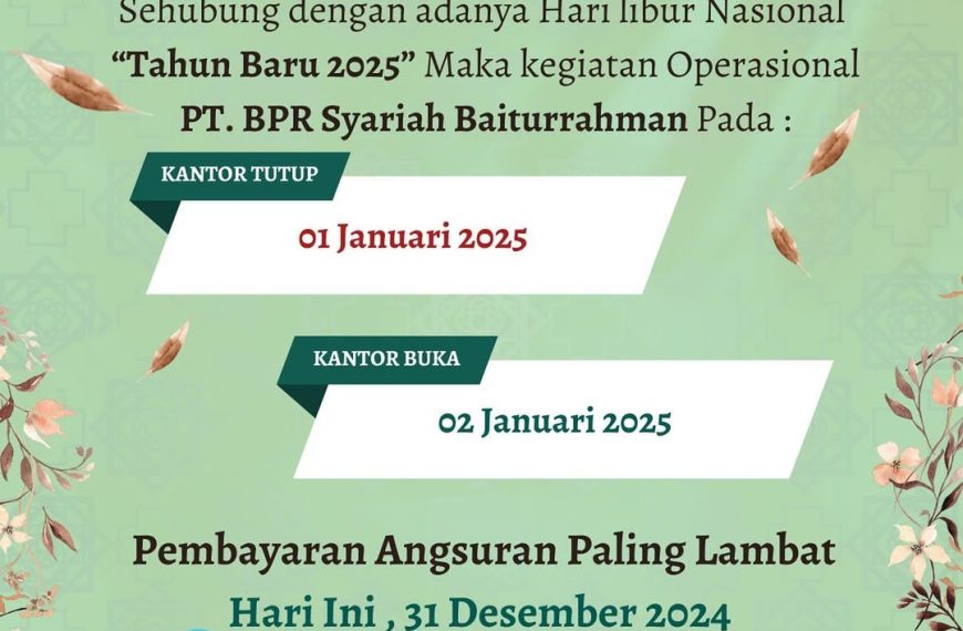 Pengumuman Hari Libur Tahun Baru 2025
